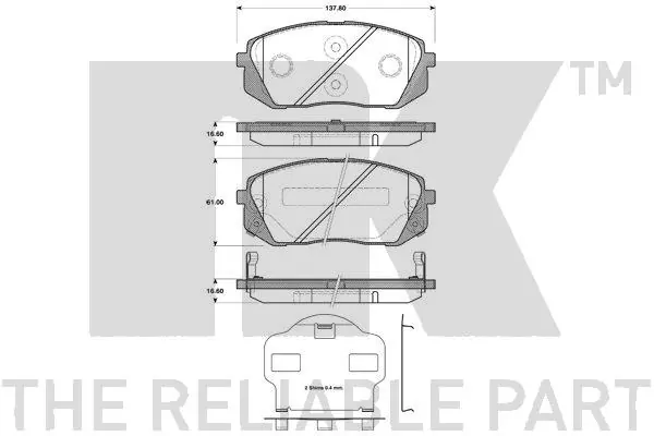 set placute frana,frana disc NK 223430