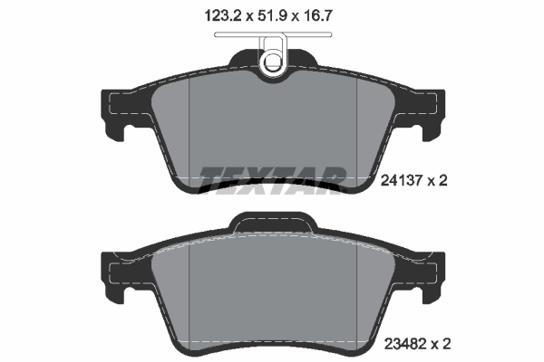 set placute frana,frana disc TEXTAR 2413701